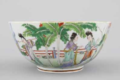 Coupe en porcelaine de Chine, famille verte , Canton, d&eacute;but 19e