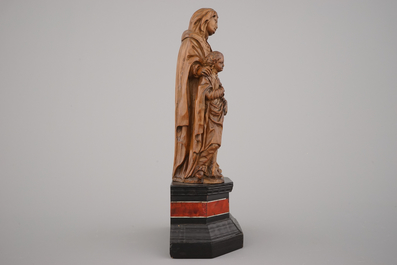 Beeld in buxushout van Sint-Anna en de Maagd, ca 1600