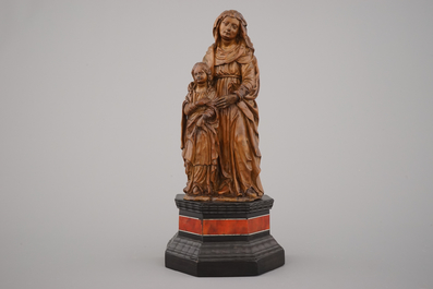Beeld in buxushout van Sint-Anna en de Maagd, ca 1600