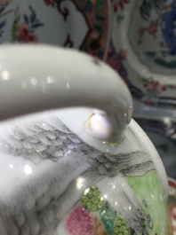 Th&eacute;i&egrave;re couverte tr&egrave;s fine en porcelaine de Chine pour l'export, Qianlong, 18e