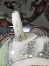 Th&eacute;i&egrave;re couverte tr&egrave;s fine en porcelaine de Chine pour l'export, Qianlong, 18e