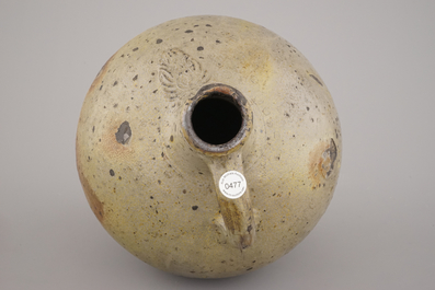 A large Raeren stoneware bellarmine jug, 17th C.