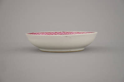 Paire de bols et pochons mandarins, famille rose, Qianlong, 18e