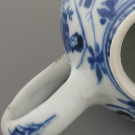 A Chinese porcelain blue and white mustard pot, Kangxi, ca. 1700
