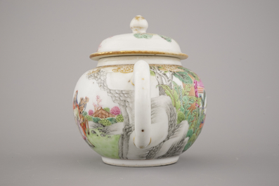 Th&eacute;i&egrave;re couverte tr&egrave;s fine en porcelaine de Chine pour l'export, Qianlong, 18e