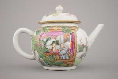 Th&eacute;i&egrave;re couverte tr&egrave;s fine en porcelaine de Chine pour l'export, Qianlong, 18e