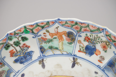 A Chinese porcelain famille verte "Provinces" plate, Kangxi or Yongzheng, ca. 1720