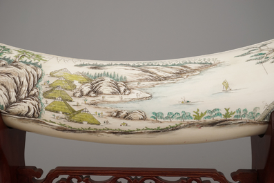 A Chinese or Japanese (?) carved ivory Tusk, 19/20th C.