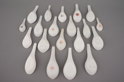 Collection de cuill&egrave;res en porcelaine de Chine, 18e-20e
