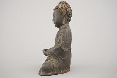 Bouddha chinois en bronze, dynastie Ming