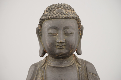 Bouddha chinois en bronze, dynastie Ming