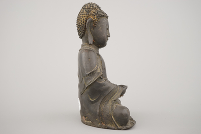 Bouddha chinois en bronze, dynastie Ming