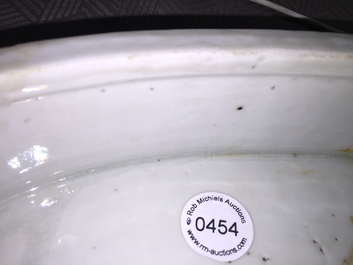 Coupe ovale sur pied en porcelaine de Chine, style Qianjiang, d&eacute;but 20e