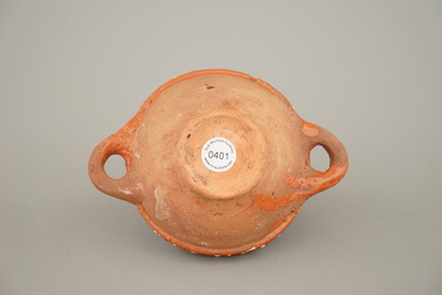 Nederlandse slipware pappot, gedateerd 1611