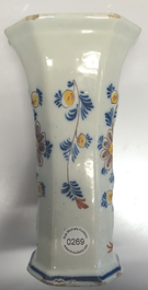 A rare Dutch Delft orangist royalist portrait vase, 18th C.