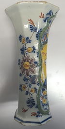 A rare Dutch Delft orangist royalist portrait vase, 18th C.