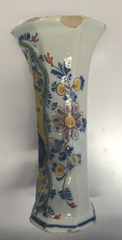 A rare Dutch Delft orangist royalist portrait vase, 18th C.