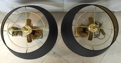 Paire de lampes, style Maison Charles, 2e moiti&eacute; 20e
