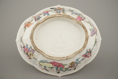 Grote Chinese kom, famille rose, 19e eeuw