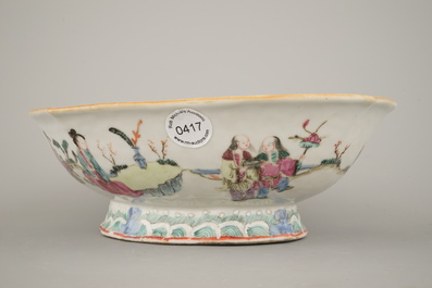 Grote Chinese kom, famille rose, 19e eeuw