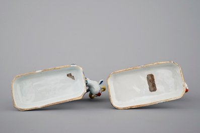 Een stel polychrome Delftse koeien, 18e eeuw