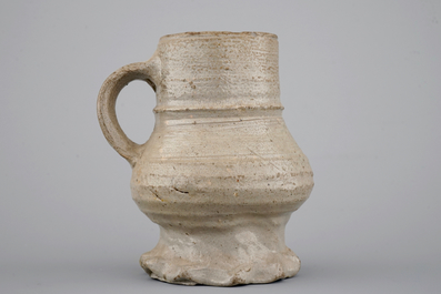 Two early stoneware jugs, Raeren, 16th C.