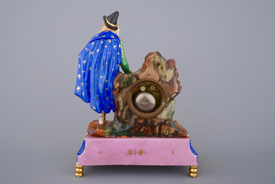 Une pendule en porcelaine &agrave; la mani&egrave;re de Jacob Petit, Paris, vers 1880