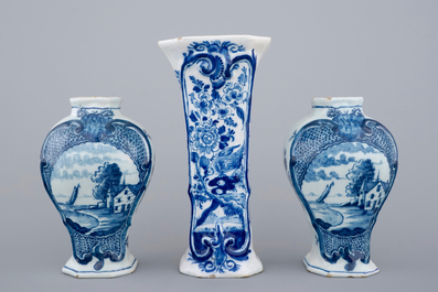 Un lot de fa&iuml;ences de Delft et autres c&eacute;ramiques, pour le plupart 18&egrave;me si&egrave;cle