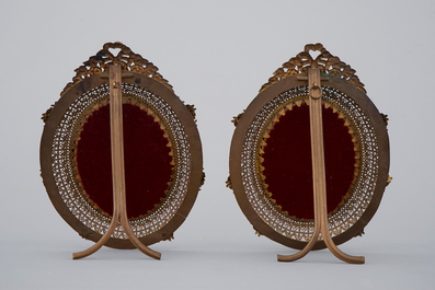 Two miniatures on ivory, probably French, 19th C.