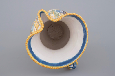 A very large Italian maiolica jug, Pesaro, 18/19th C.