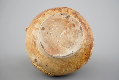 A Raeren armorial stoneware jug, ca.1600