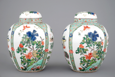 Une paire de potiches et leurs couvercles en famille rose, Samson, Paris, ca. 1880