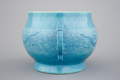 A Chinese Robin's egg censer, 19/20th C.