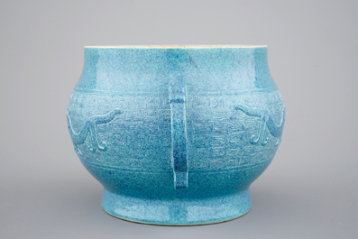 A Chinese Robin's egg censer, 19/20th C.