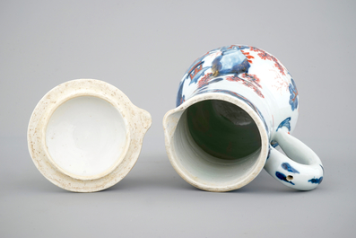 A Chinese export porcelain Imari jug with cover, 18th C.