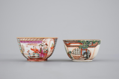 Deux tasses et soucoupes en porcelaine de Chine, &eacute;poque Yongzheng, 1722-1735