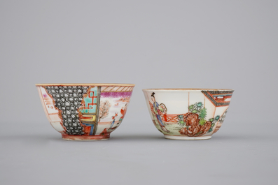 Deux tasses et soucoupes en porcelaine de Chine, &eacute;poque Yongzheng, 1722-1735