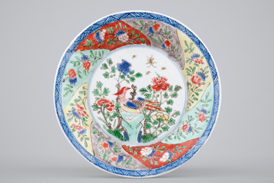 Une tasse et soucoupe en porcelaine de Chine famille verte, Kangxi, ca. 1700