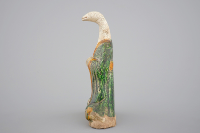 A Chinese Sancai pottery zodiac figure, presumably Ming Dynasty