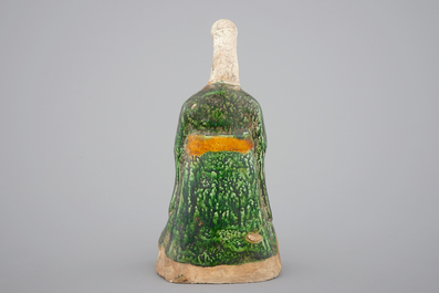 A Chinese Sancai pottery zodiac figure, presumably Ming Dynasty