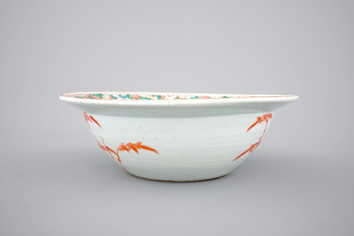 A Chinese famille rose porcelain "Two-faced emperor" bowl, 19th C
