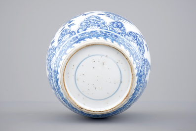 A blue and white Chinese porcelain ginger jar, Kangxi, ca. 1700