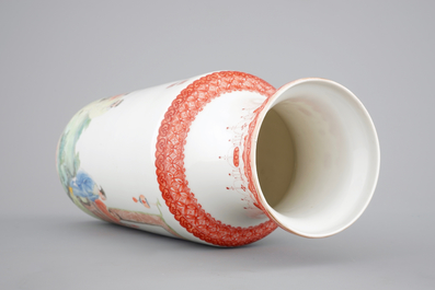 A fine Chinese porcelain rouleau vase, 20th C