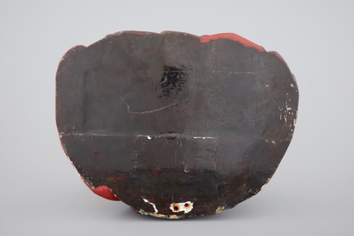 A Japanese painted wood figure of Kukai or Kobo Dashi, Edo period, 17/18th C.