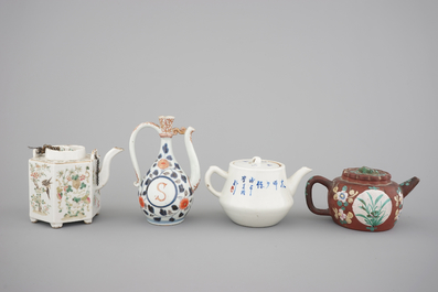 A nice collection of various Chinese famille rose, Canton and Japanese Imari porcelain, 18/19th C.
