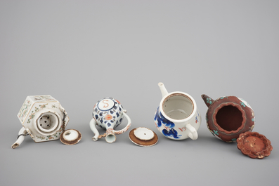 A nice collection of various Chinese famille rose, Canton and Japanese Imari porcelain, 18/19th C.