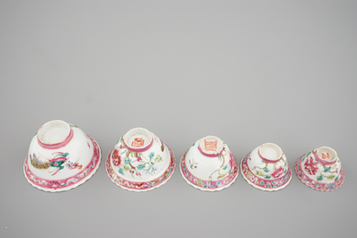 A group of Chinese famille rose Peranakan straits porcelain ware, 19/20th C.