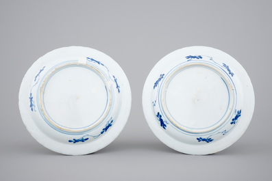 A pair of Chinese Schevening or Nabeshima plates, prob. Ca Mau shipwreck, ca. 1720