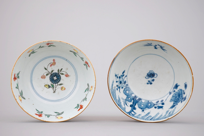 18th C. Chinese porcelain, mostly Kangxi famille verte: 4 plates and 3 bowls