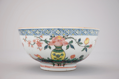 18th C. Chinese porcelain, mostly Kangxi famille verte: 4 plates and 3 bowls